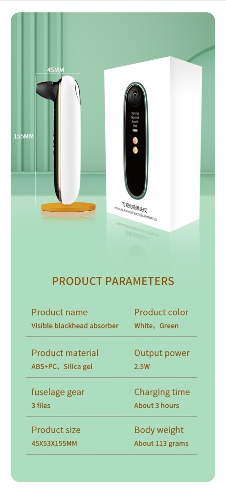 Vákuumos mitesszer eltávolító készülék<br>Visible Vacuum Blackhead Remover<br>Mélyreható arctisztítás