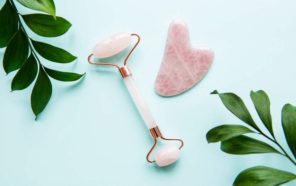 Arcmasszázs készlet <br> Rózsakvarc