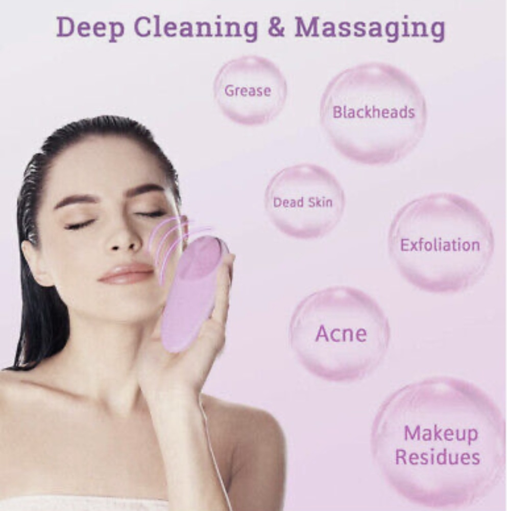 Vízálló arctisztító és masszírozó kefe<br>Facial Cleansing Brush Facial Massager