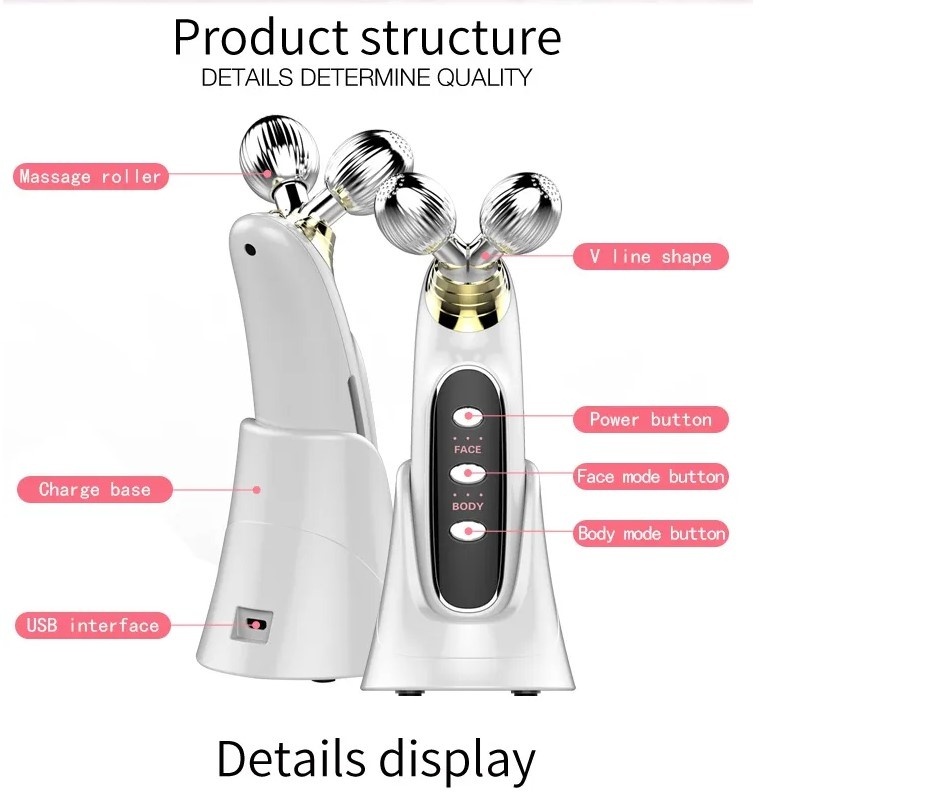 Golyócskás masszázskészülék 3D bőrápolás <br> Double Roller Machine Face Lifting