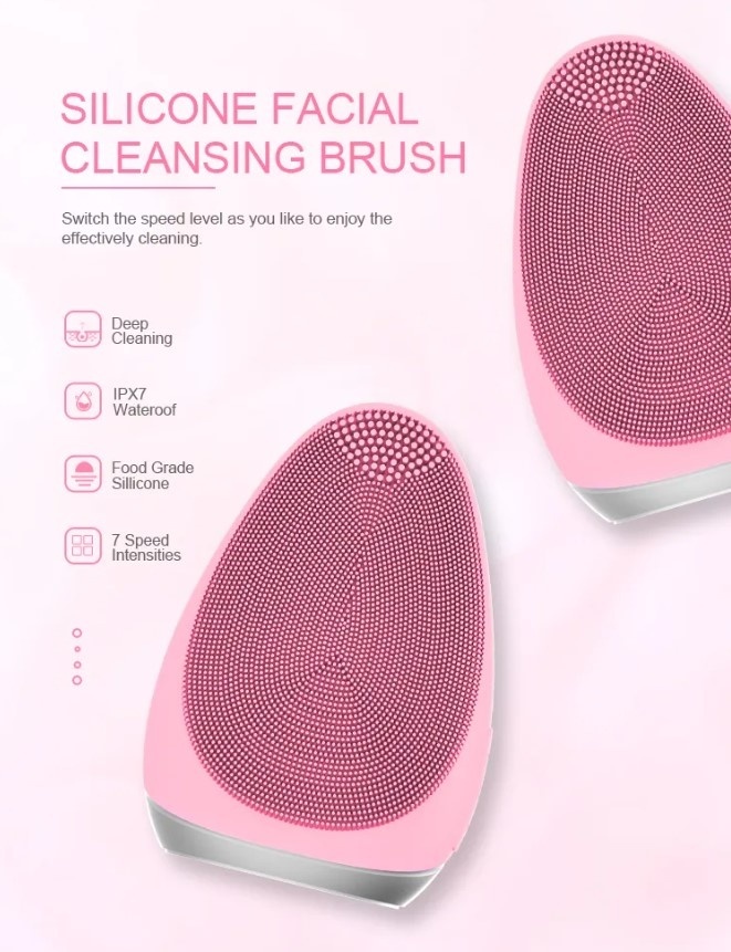 Ultrahangos arctisztító szilikonkefe<br>Facial Cleansing Brush