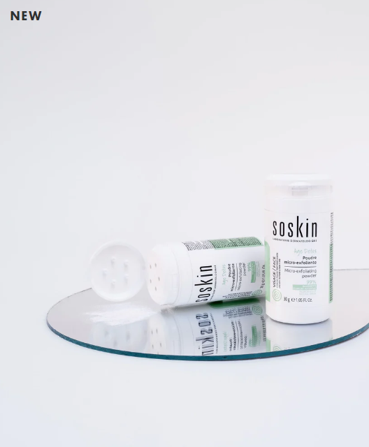 Mikro-exfoliáló púder<br>Hámlasztó púder zsíros és vegyes bőrre<br>EXP 09/26 Kedvezmény 20%