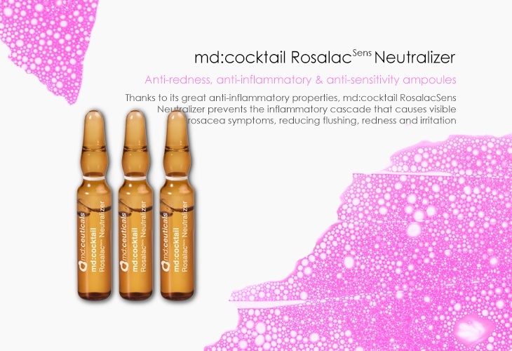 MD:Cocktail RosalacSens Neutralizer<br>Bőrápoló cocktail gyulladások, rosacea és bőrpír ellen 10 ampulla