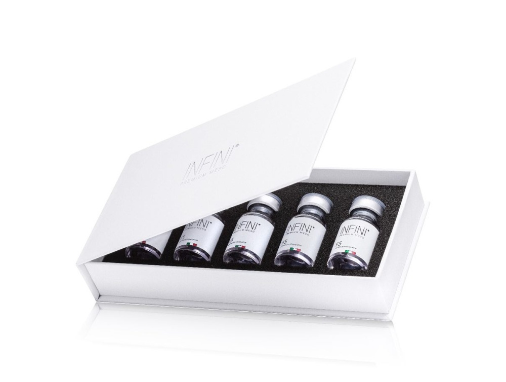 Mezoterápiás oldat érett bőr revitalizálására borostyánkősavval<br>Infini Premium Meso F5