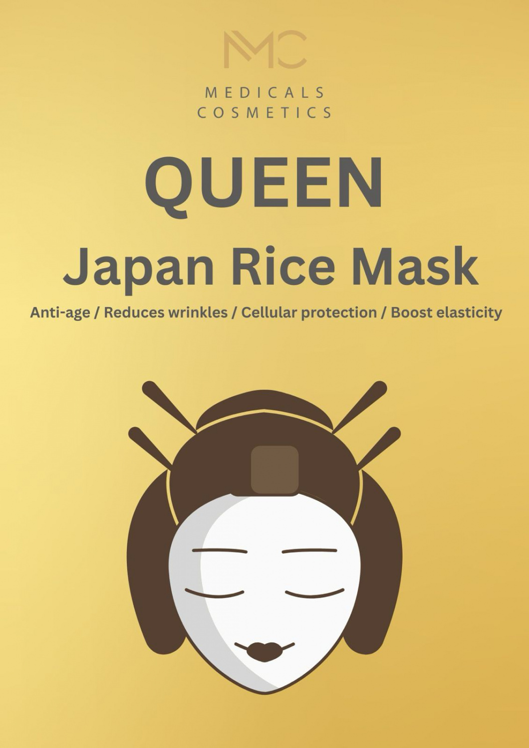 MEDICALS COSMETICS QUEEN JAPAN RICE MASK 
Medicals Cosmetics hidrogél arcpakolás fermentált rizzsel és növényi kivonatokkal