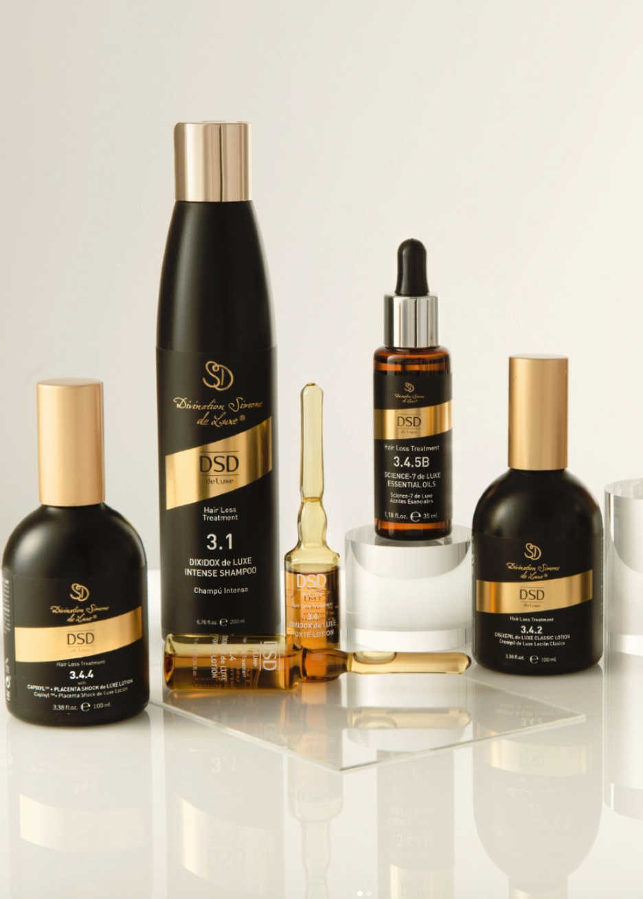 DSD SIMONE DE LUXE SCIENCE 7 ESSENTIAL OILS 
3.4.5 B Pszoriázis, száraz haj esetén. Hajnövekedést stimuláló esszenciális olaj komplexum. Magas koncentráció. 35 ml