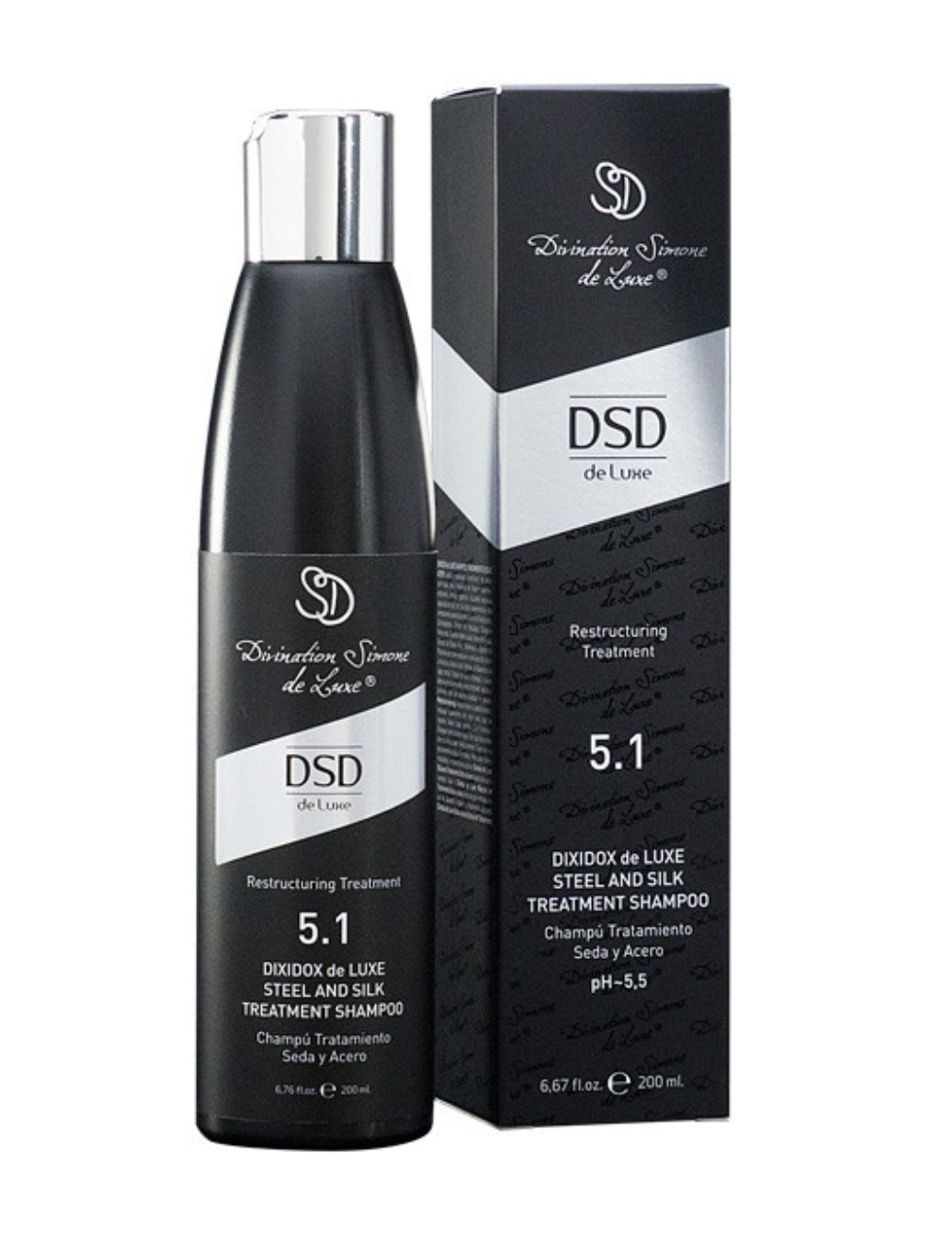 DSD SIMONE DE LUXE STEEL AND SILK SHAMPOO 
5.1 Sampon finom és sérült hajra, az erősítéséért. Hidratál, de nem terheli a hajat.