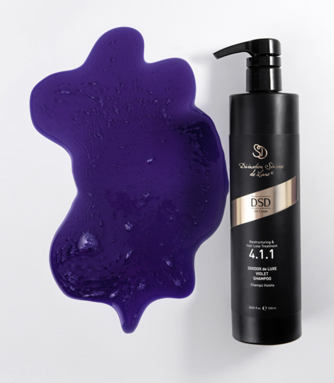 DSD SIMONE DE LUXE VIOLET SHAMPOO 
4.1.1L Szőke hajra való sampon, a sárga tónusok tompítására és a hajhullás ellen. EXP 09/26 60% kedvezmény