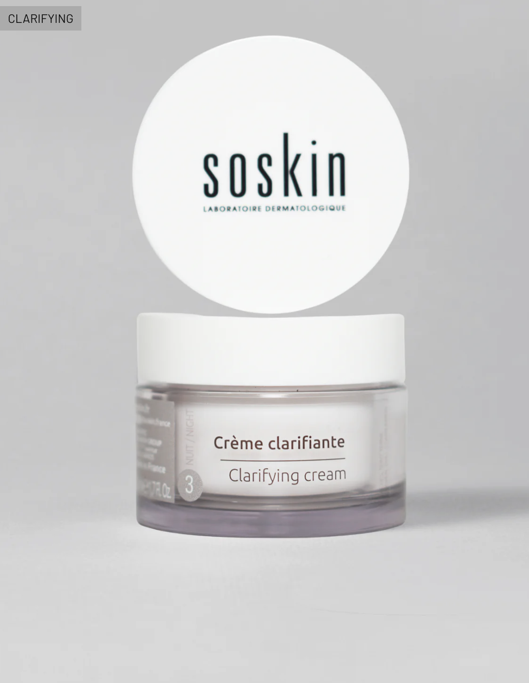 SOSKIN CLARIFYING CREAM 
Világosító éjszakai antipigmentáló krém