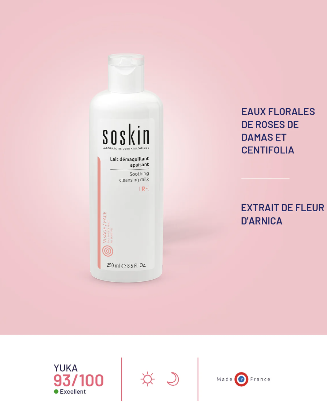 SOSKIN SOOTHING CLEANSING MILK 
Tisztító arctej száraz és érzékeny bőrre.