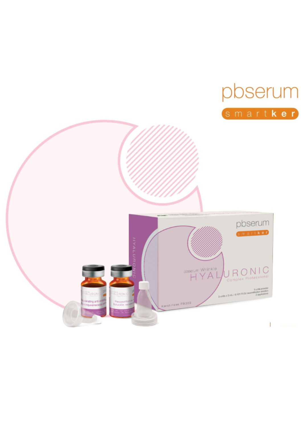 PBSERUM SMARTKER HYALURONIC COSMECEUTICALS 
Ráncok csökkentése és hidratáció. Megújítás enzimekkel 5 amp x 0,70g/5 amp x 3ml