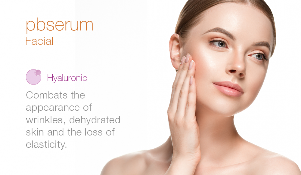 PBSerum SMARTKER HYALURONIC COSMECEUTICALS<br>Ráncok Csökkentése és a Bőr Hidratálása<br>Fiatalítás Enzimekkel<br>5 amp x 0.70g/5 amp x 3ml