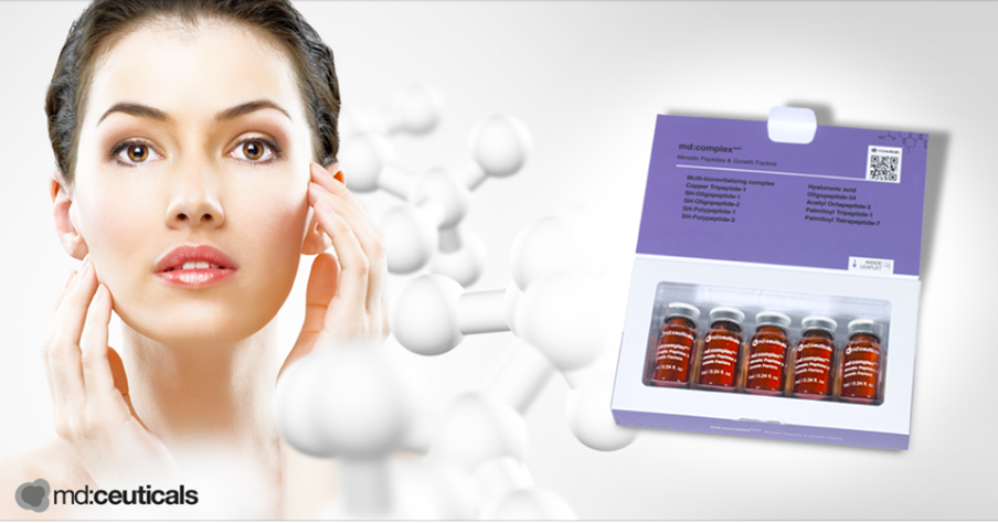MD:CEUTICALS md:COMPLEX GENX MIMETIC PEPTIDES & GROWNH FACTOR 
Mezoterápiás koktél növekedési faktorokkal és peptidekkel. Fiatalít, és a bőrt a DNS szintjén, egészen sejtszintig újraindítja.