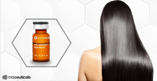 MD:CEUTICALS md:COMPLEX HAIR REVIT 
Mezoterápia a hajra. Hatékony kezelés a haj növekedésére, erejére és sűrűségére.